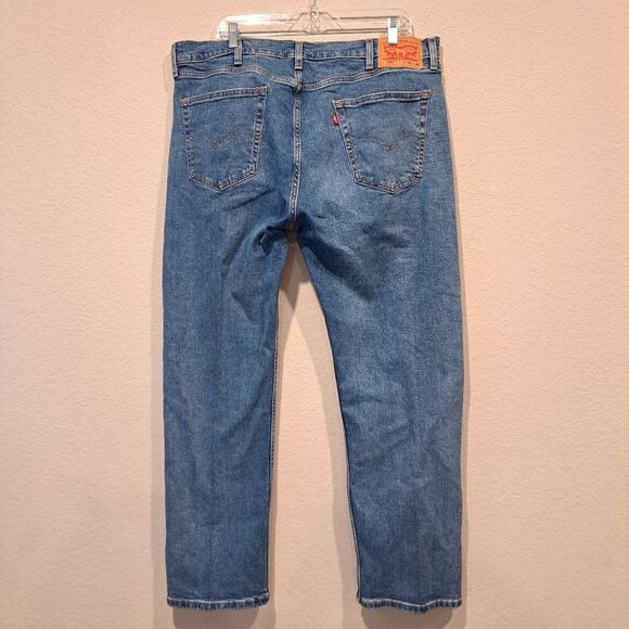 Levi's Strauss 505 Denim Classic Straight Leg Light/Medium Wash Jeans size 40x30 - Picture 11 of 13